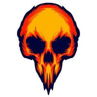 Illustration skull head art vector