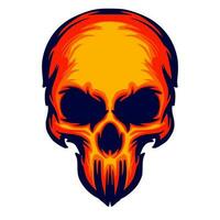 Illustration skull head art vector