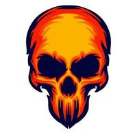 Illustration skull head art vector