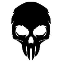 Skull head illustration art logo mascot vector