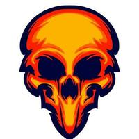 Illustration skull head art vector