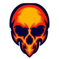 Illustration skull head art vector