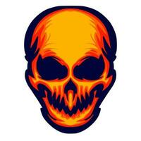 Illustration skull head art vector