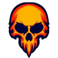 Illustration skull head art vector