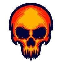 Skull illustration mascot logo vector