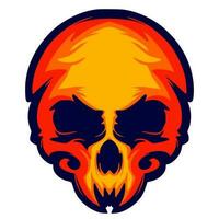 Illustration skull head art vector