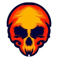 Illustration skull head art vector