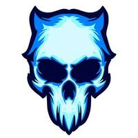 Illustration skull head art vector