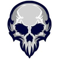 Illustration skull head art vector