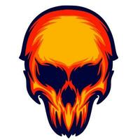 Illustration skull head art vector