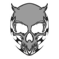 Skull head illustration art mascot logo vector