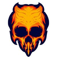Illustration skull head art vector