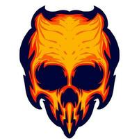 Illustration skull head art vector