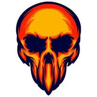 Illustration skull head art vector