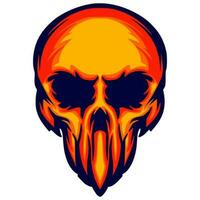 Illustration skull head art vector