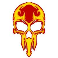Skull head illustration art mascot logo vector