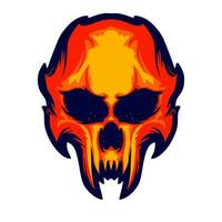 Illustration skull head art vector