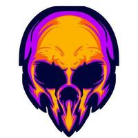 Illustration skull head art vector