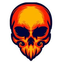 Illustration skull head art vector