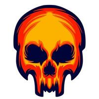 Illustration skull head art vector