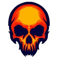Illustration skull head art vector