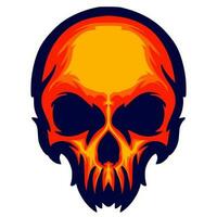 Illustration skull head art vector