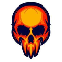 Illustration skull head art vector