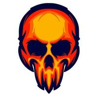 Illustration skull head art vector