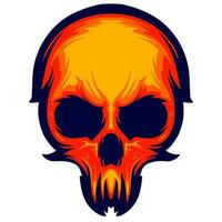 Illustration skull head art vector