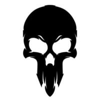 Skull head illustration art logo mascot vector