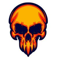 Illustration skull head art vector