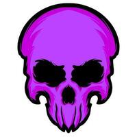 Skull head art illustration vector