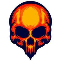 Skull head art illustration vector