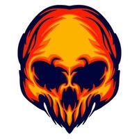 Illustration skull head art vector