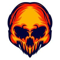 Illustration skull head art vector