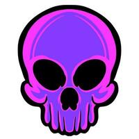 Skull head art illustration vector