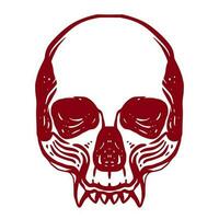 Illustration skull head mascot logo art vector