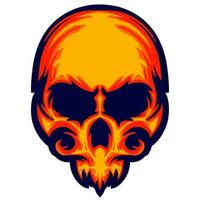 Illustration skull head art vector