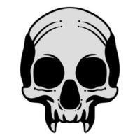 Skull head art illustration vector