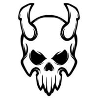 Devil skull illustration mascot logo art vector