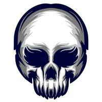 Illustration skull head art vector