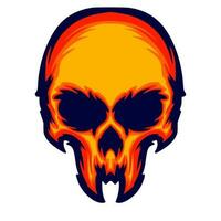 Skull head art illustration vector