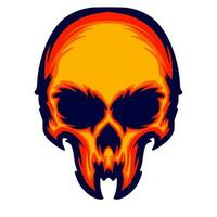 Skull head art illustration vector