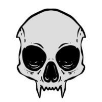 Skull head art illustration vector