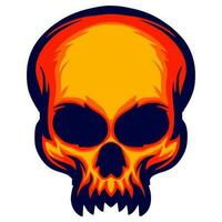 Illustration skull head art vector