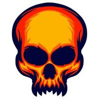 Illustration skull head art vector