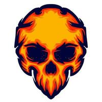 Illustration skull head art vector