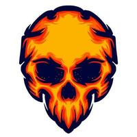 Illustration skull head art vector