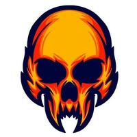 Illustration skull head art vector