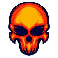 Illustration skull head art vector